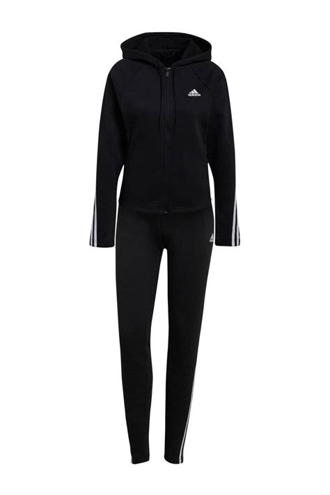 adidas joggingpak dames zwart wit|adidas trainingspak dames.